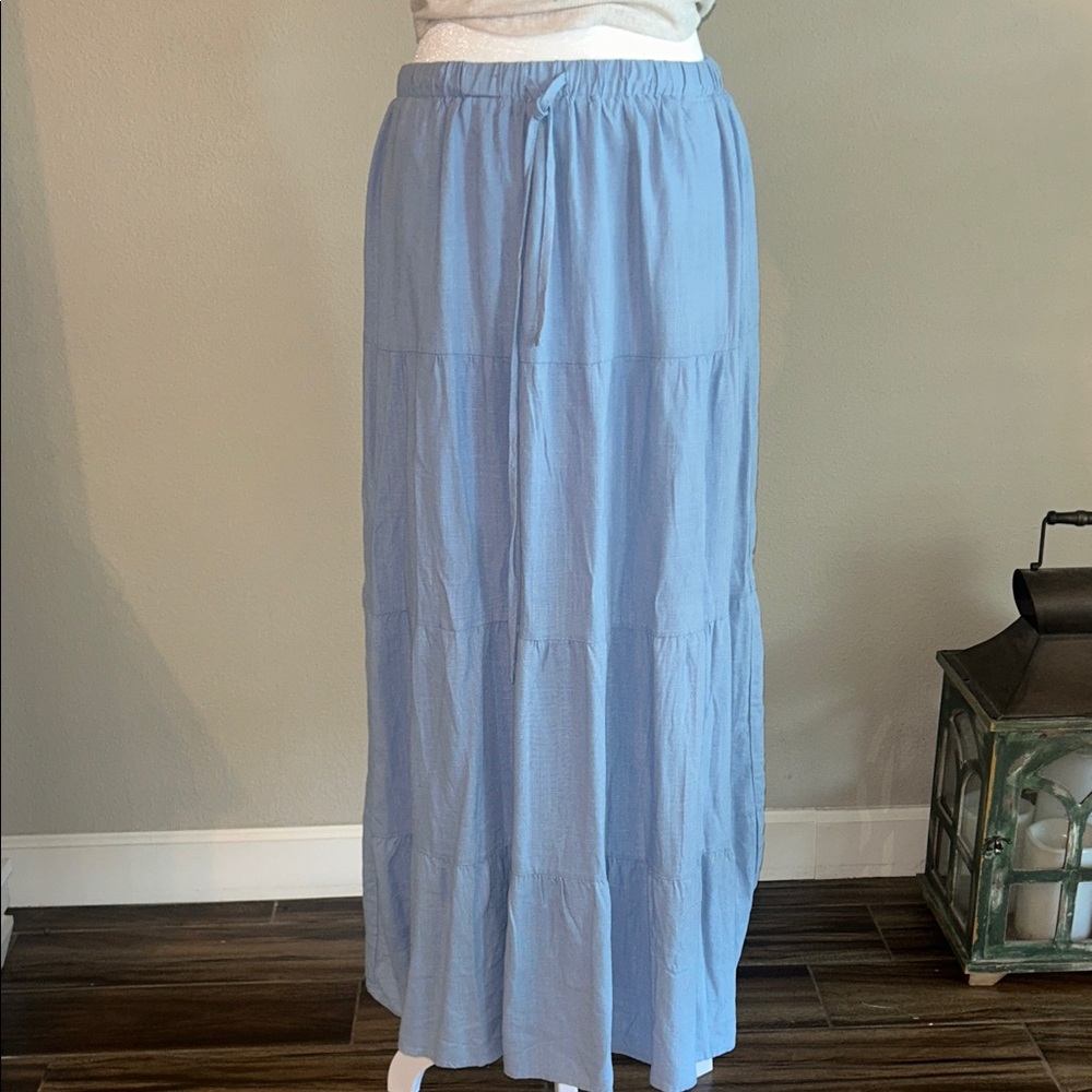 Light Blue Maxi Skirt